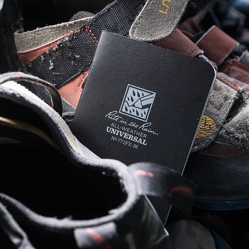 Rite in the Rain Notebook, 3.25" x 4.625" Black Cover 3 PK