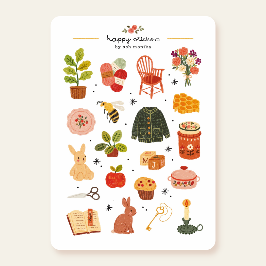 Sweet Afternoon - Sticker Sheet | Cozy Hygge Decor