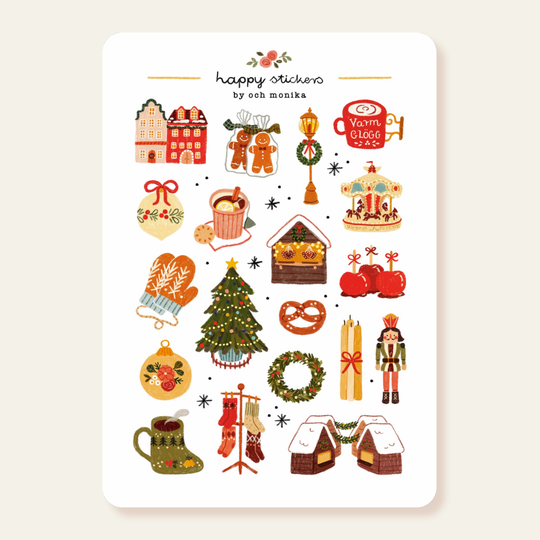 Christmas Market - Sticker Sheet | Festive Winter Decor