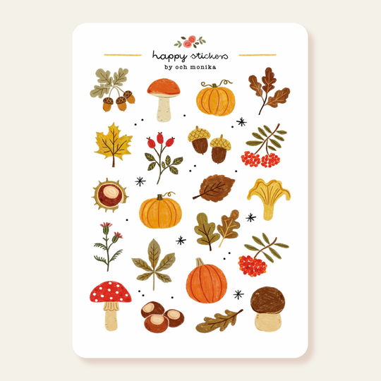 Autumn Treasures - Sticker Sheet | Fall Planner Stickers
