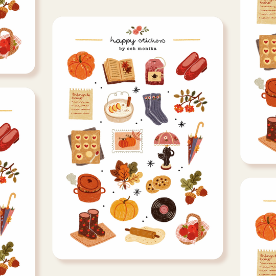 Hello Autumn - Sticker Sheet | Fall Planner Accessory