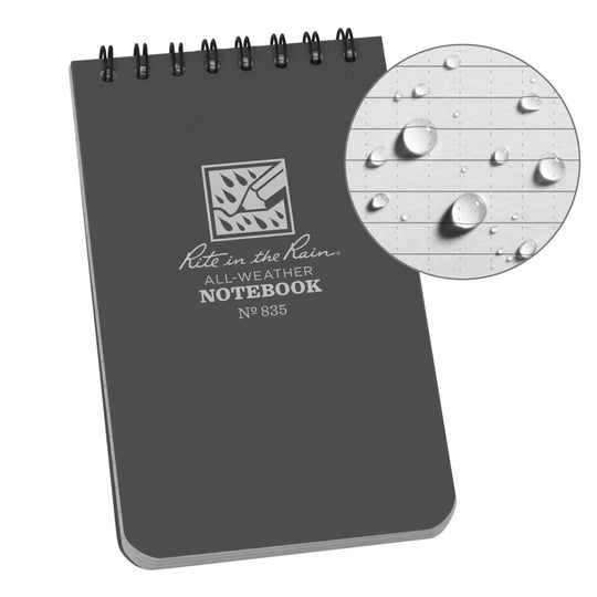 Rite in the Rain 3" x 5" Top Spiral Notebook - Grey