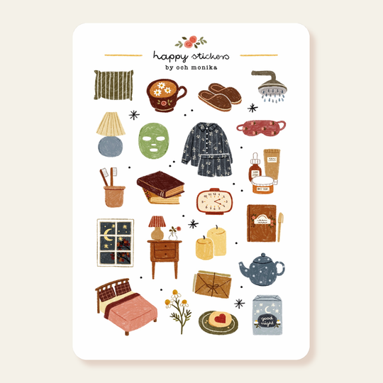Good Night - Sticker Sheet | Night Routine Stickers