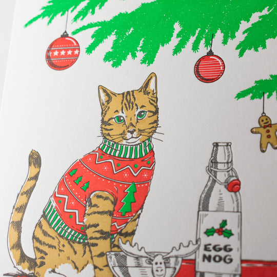 Christmas Sweater Cat Card: Single Card