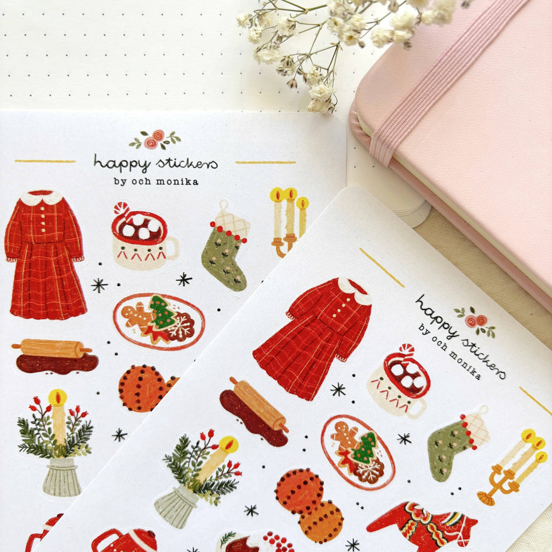 Christmas Time - Sticker Sheet | Cozy Winter Stationery