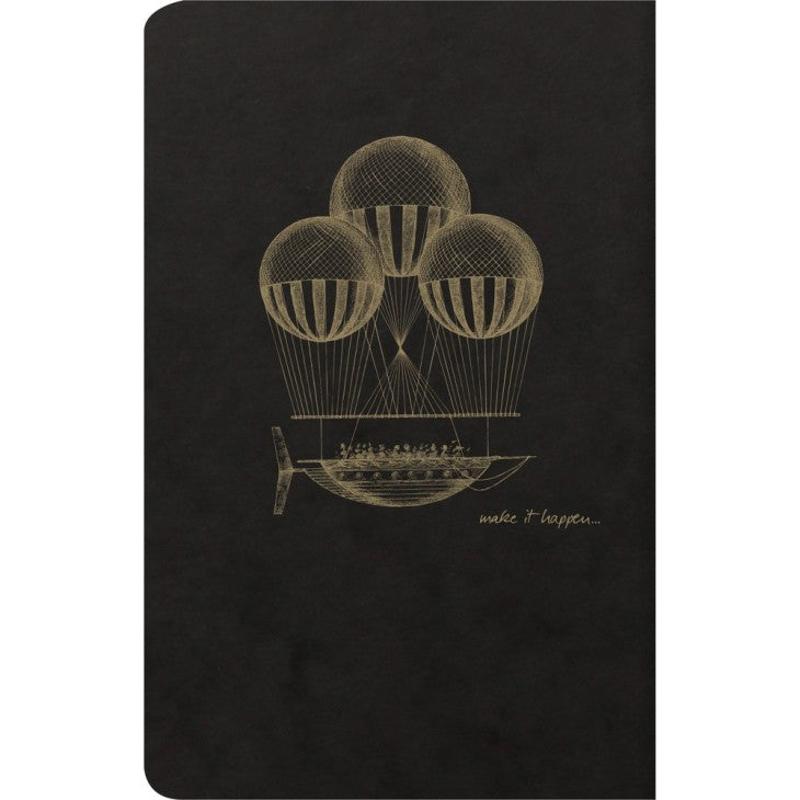 Clairefontaine Flying Spirit Notebook 11cm X 117 cm- Black