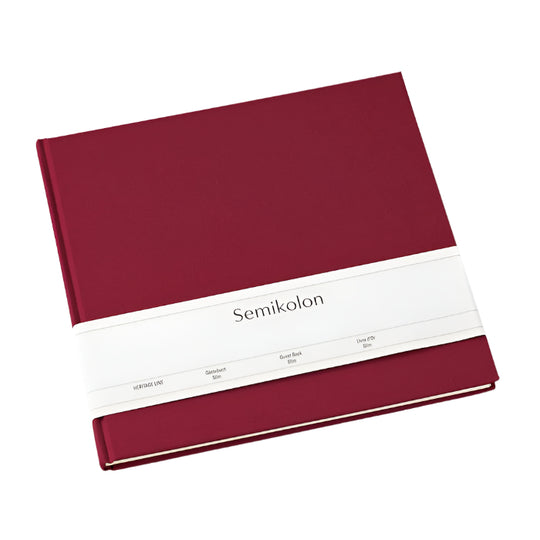 Semikolon Guest Book Slim Burgundy