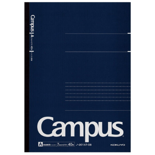 Kokuyo Campus Notebook 7mm Dot Ruled - Navy Blue