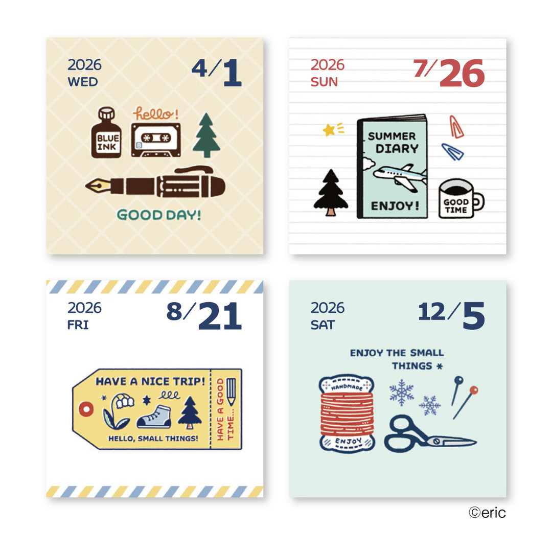 Shinnippon  Eric Small Things Day-by-Day Square Calendar