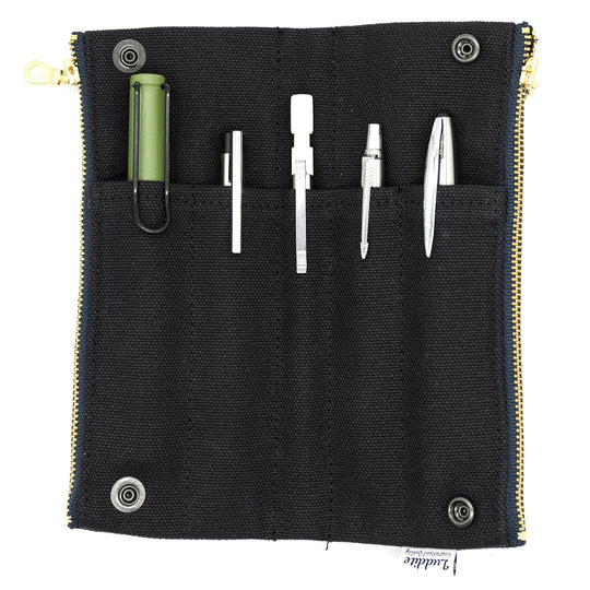 Luddite Canvas Pen/Pencil Case- Black