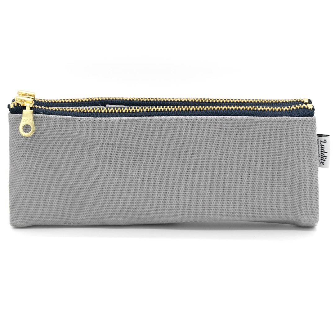Luddite Canvas Pen/Pencil Case- Grey