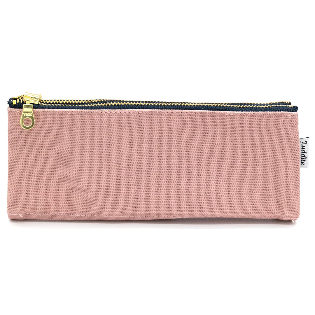 Luddite Canvas Pen/Pencil Case- Pink