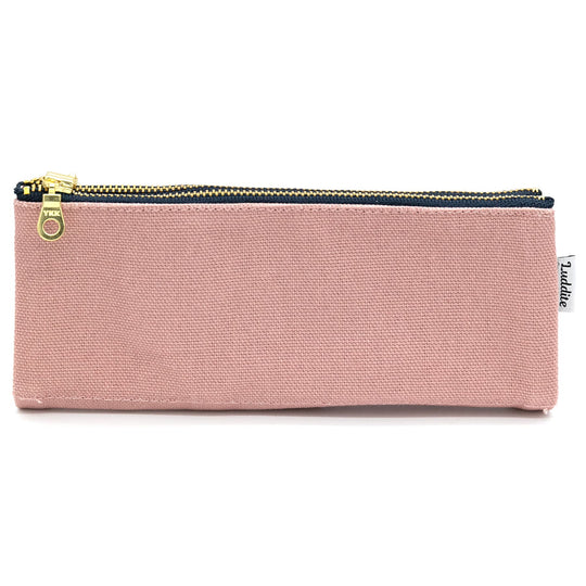 Luddite Canvas Pen/Pencil Case- Pink