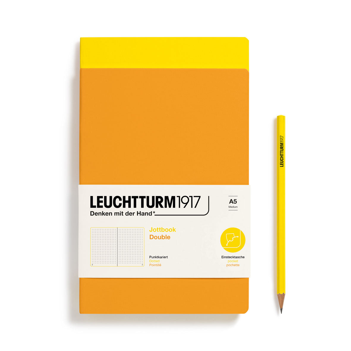 Leuchtturm1917 A5 Jottbook Double - Lemon & Rising Sun