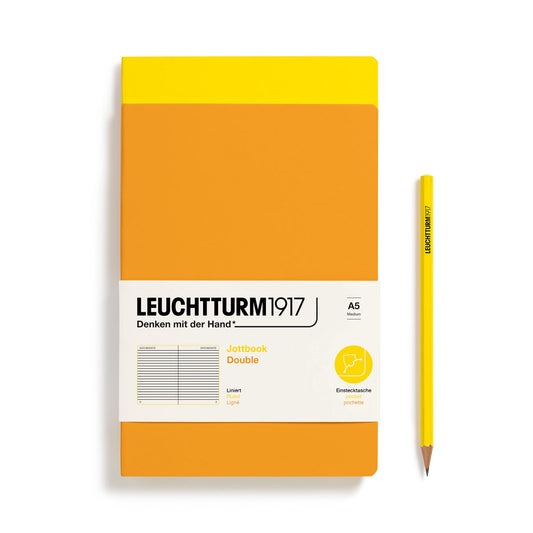 Leuchtturm1917 A5 Jottbook Double - Lemon & Rising Sun