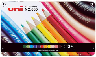Mitsubishi Coloured Pencil - 12 Colours