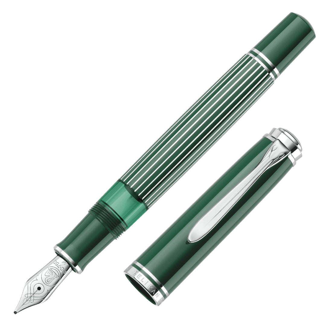 Pelikan │  Souverän® Fountain Pen M815 Metal Striped Green