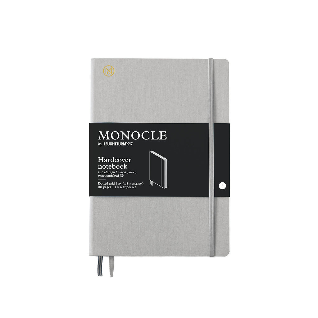 Leuchtturm1917 Monocle Hardcover Notebook B5 Dotted - Light Grey