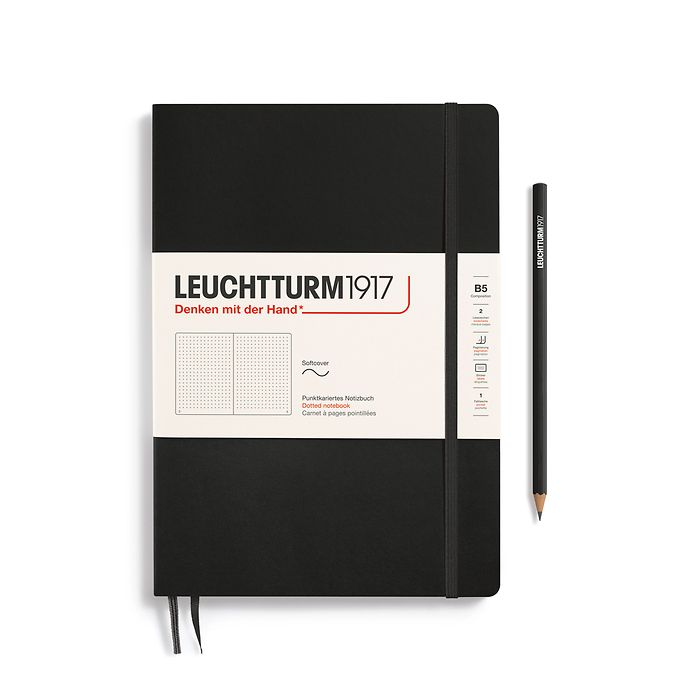 Leuchtturm1917 Notebooks Softcover Composition B5 - Black