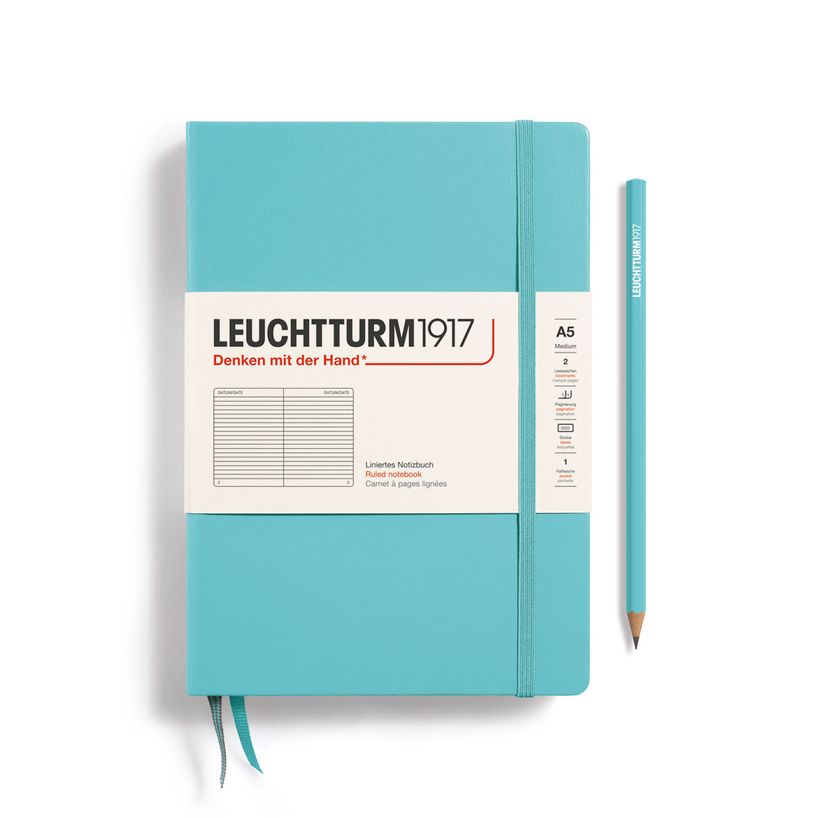 Leuchtturm1917 Notebook A5 Medium - Aquamarine