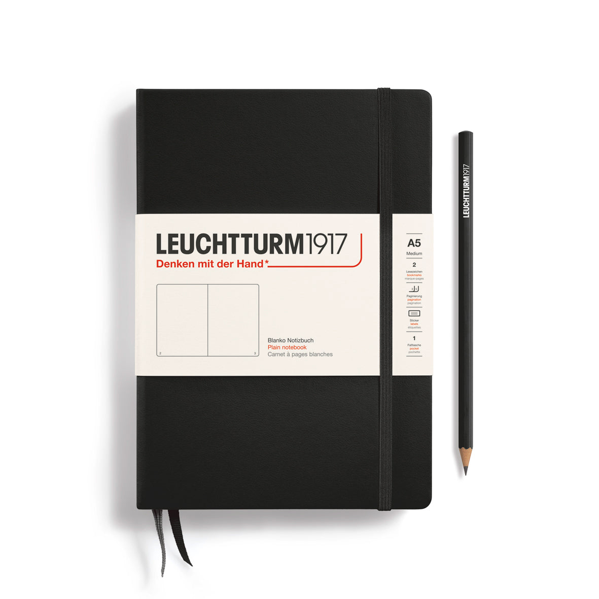 Leuchtturm1917 Notebook A5 Medium - Black