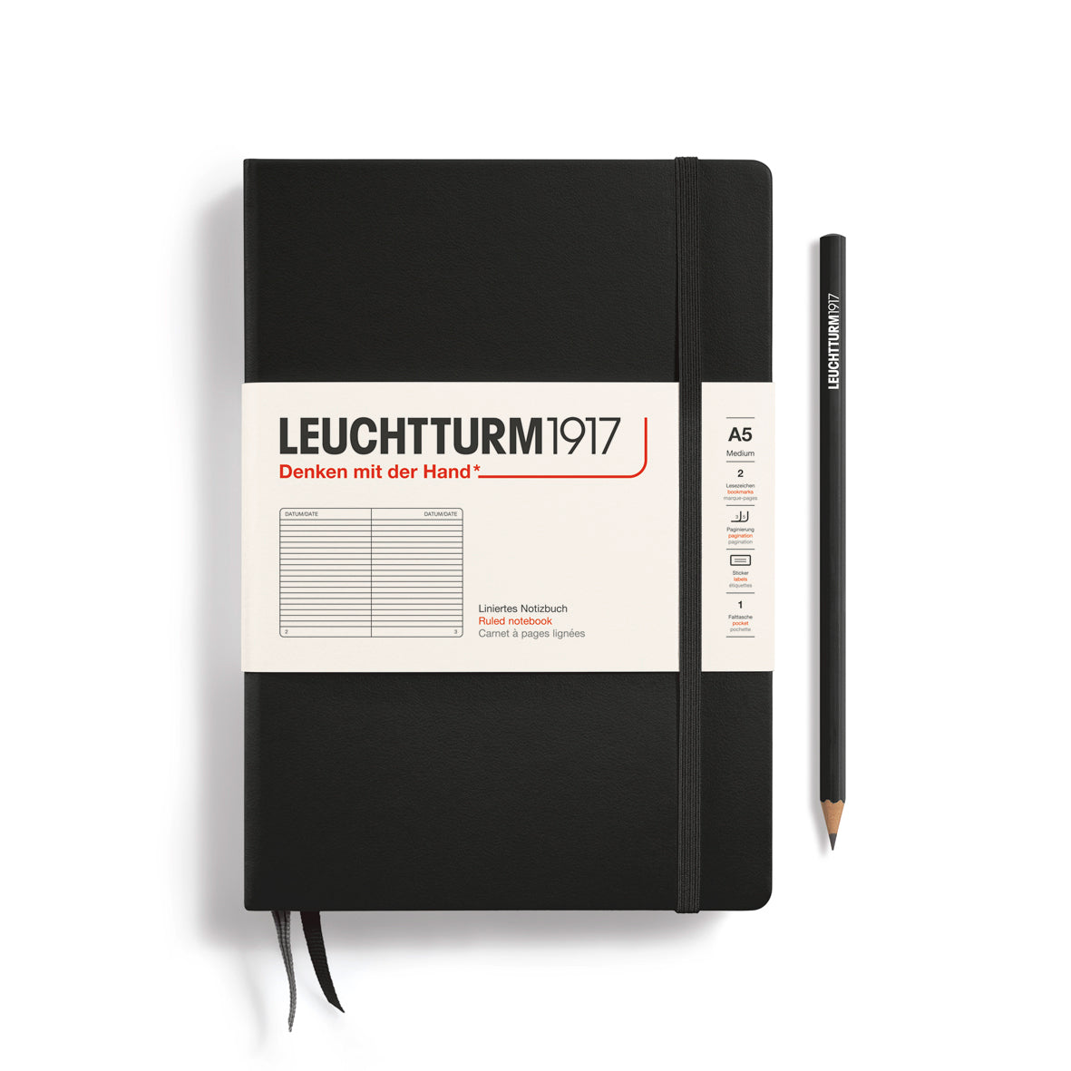 Leuchtturm1917 Notebook A5 Medium - Black