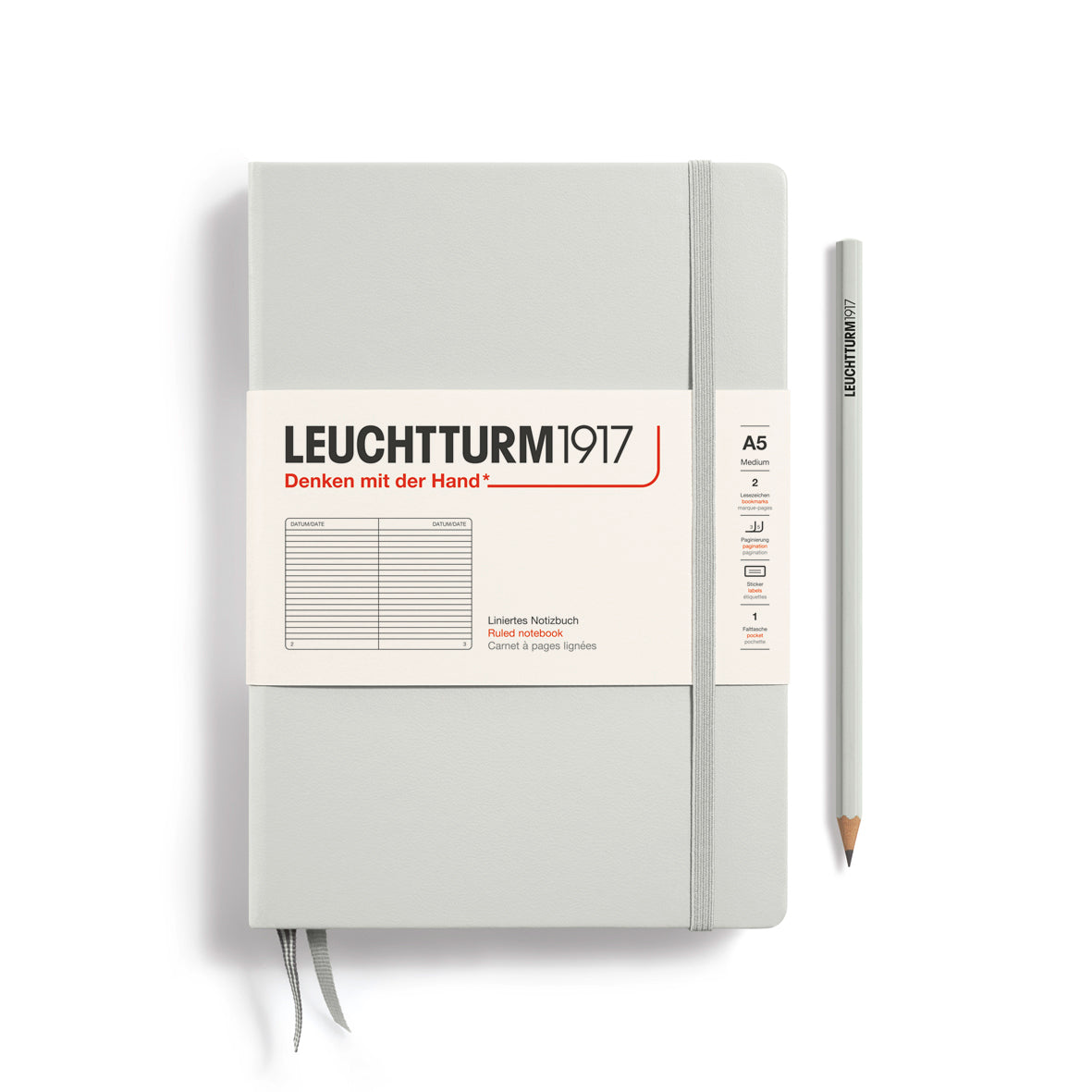 Leuchtturm1917 A5 Medium Hardcover - Light Grey