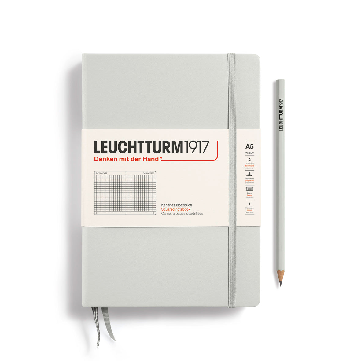 Leuchtturm1917 A5 Medium Hardcover - Light Grey