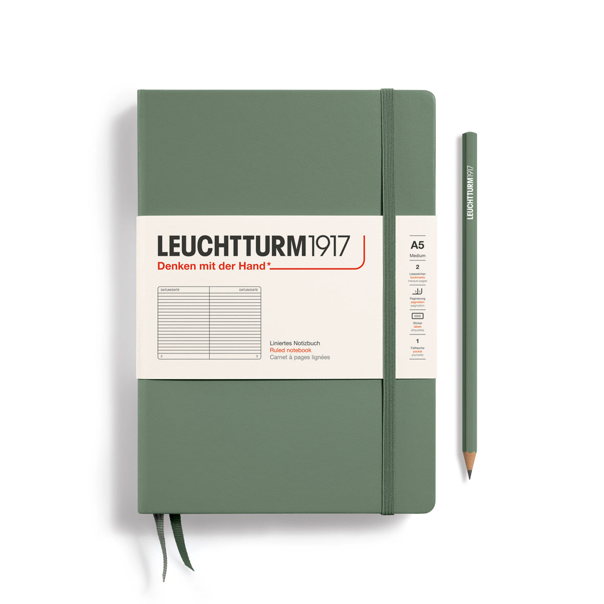 Leuchtturm1917 Notebook A5 Medium - Olive