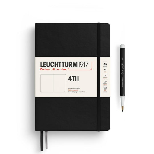 Leuchtturm1917 Notebook 411 Hardcover Medium A5 - Black