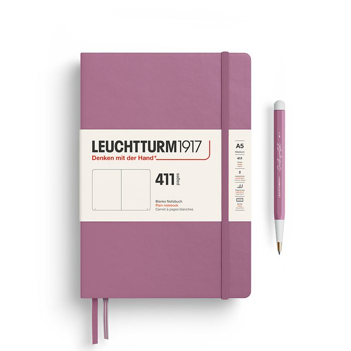 Leuchtturm1917 Notebook 411 Medium A5 Hardcover - Dusty Rose