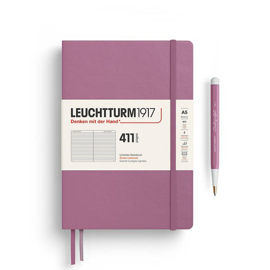 Leuchtturm1917 Notebook 411 Medium A5 Hardcover - Dusty Rose