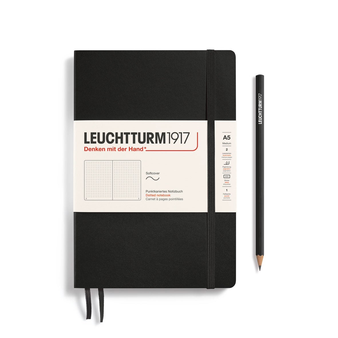 Leuchtturm1917 Notebook A5 Medium - Black