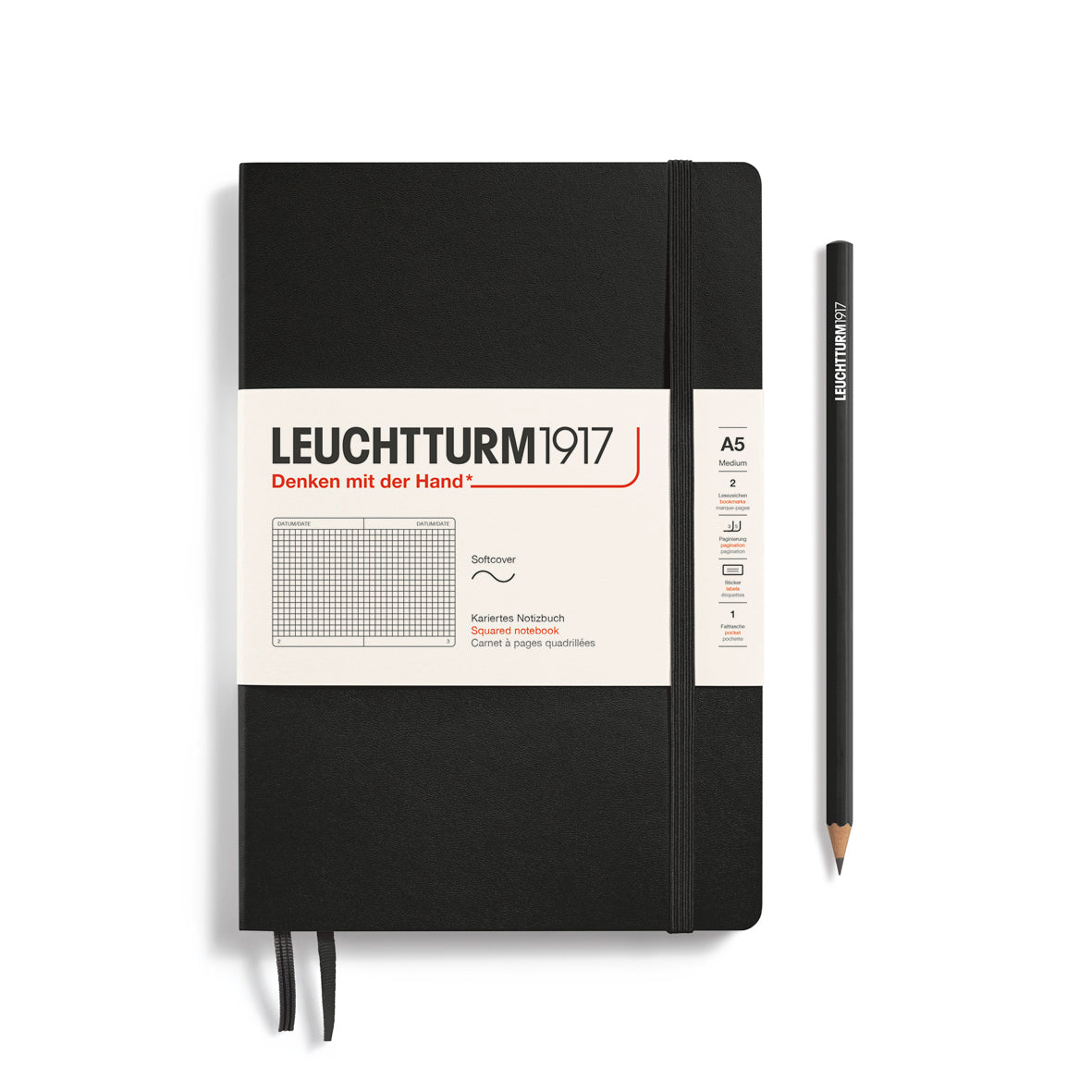 Leuchtturm1917 Notebook A5 Medium - Black