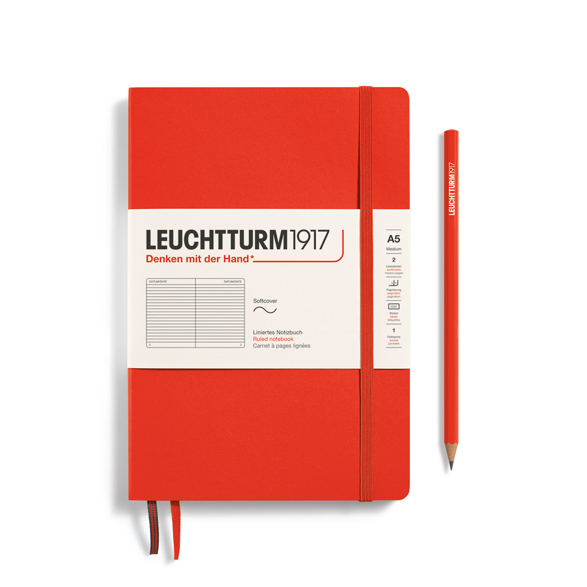 Leuchtturm1917 A5 Medium Softcover - Lobster