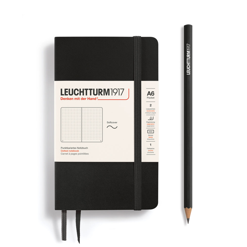 Leuchtturm1917 A6 Softcover Pocket  - Black