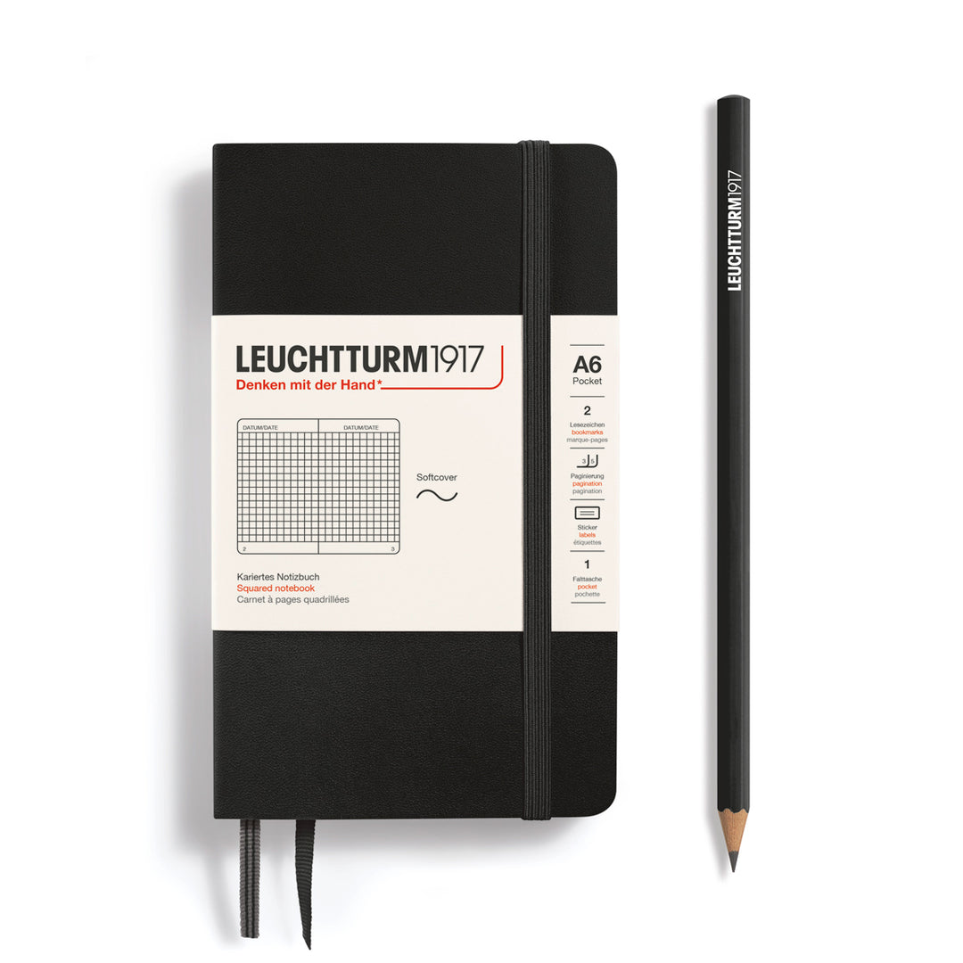 Leuchtturm1917 A6 Softcover Pocket  - Black