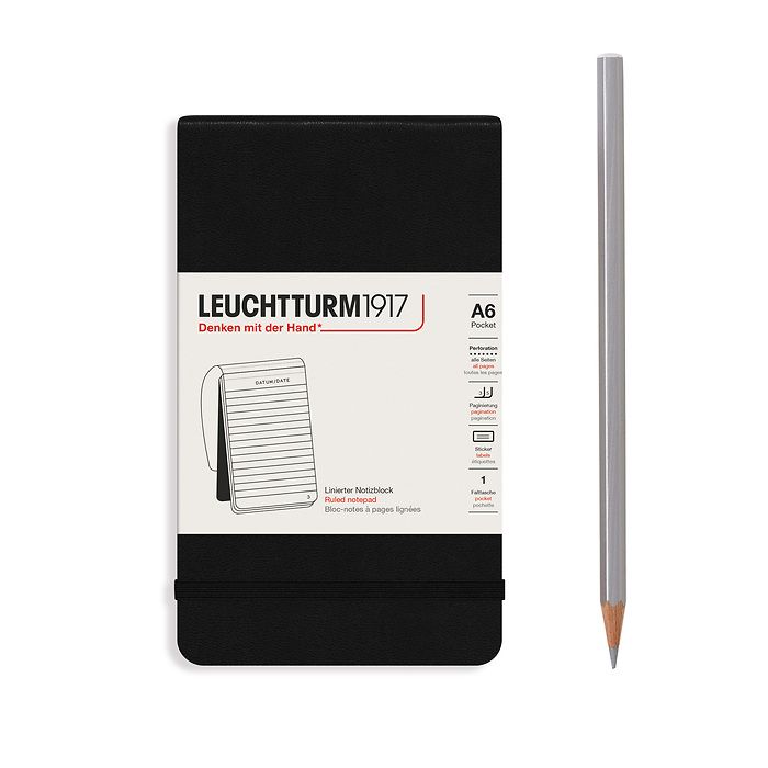 Leuchtturm1917 Notepads Pocket A6 - Black