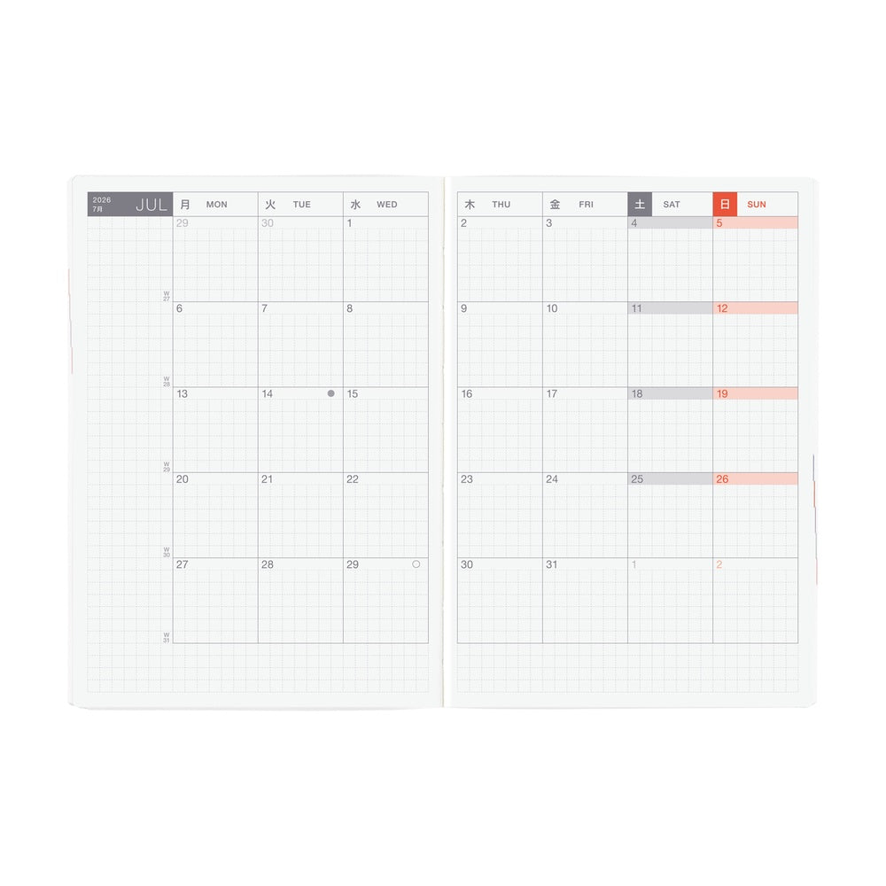 Hobonichi HON A6- Paper Series Black Gingham