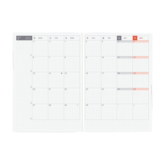 Hobonichi HON A6- Paper Series Black Gingham