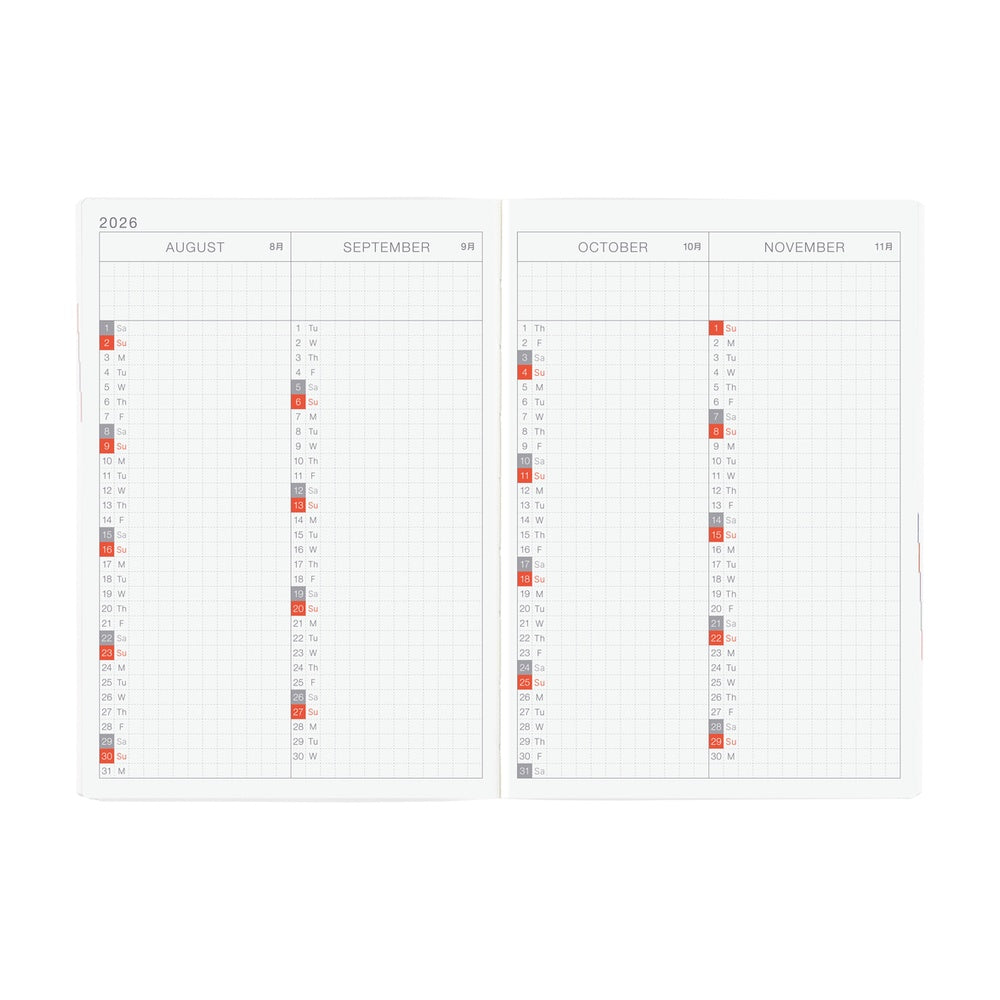 Hobonichi HON A6- Paper Series Black Gingham