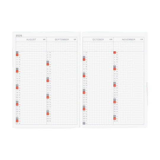 Hobonichi HON A6- Paper Series Black Gingham