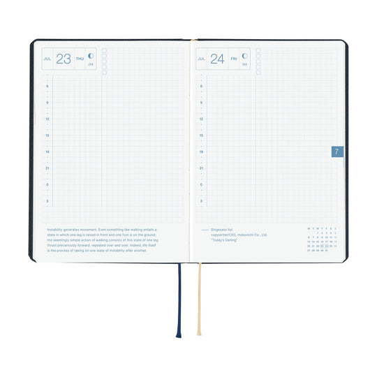 Hobonichi HON A6- Navy Slash