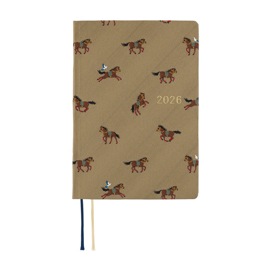 Hobonichi Bow & Tie Galloping Horses HON A6