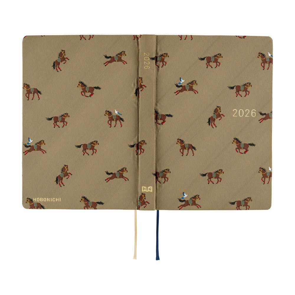 Hobonichi Bow & Tie Galloping Horses HON A6