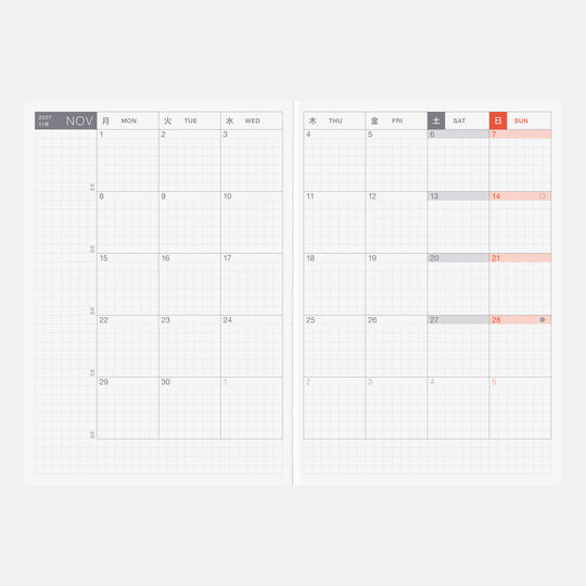 Hobonichi Techo 2027 English Original Book A6