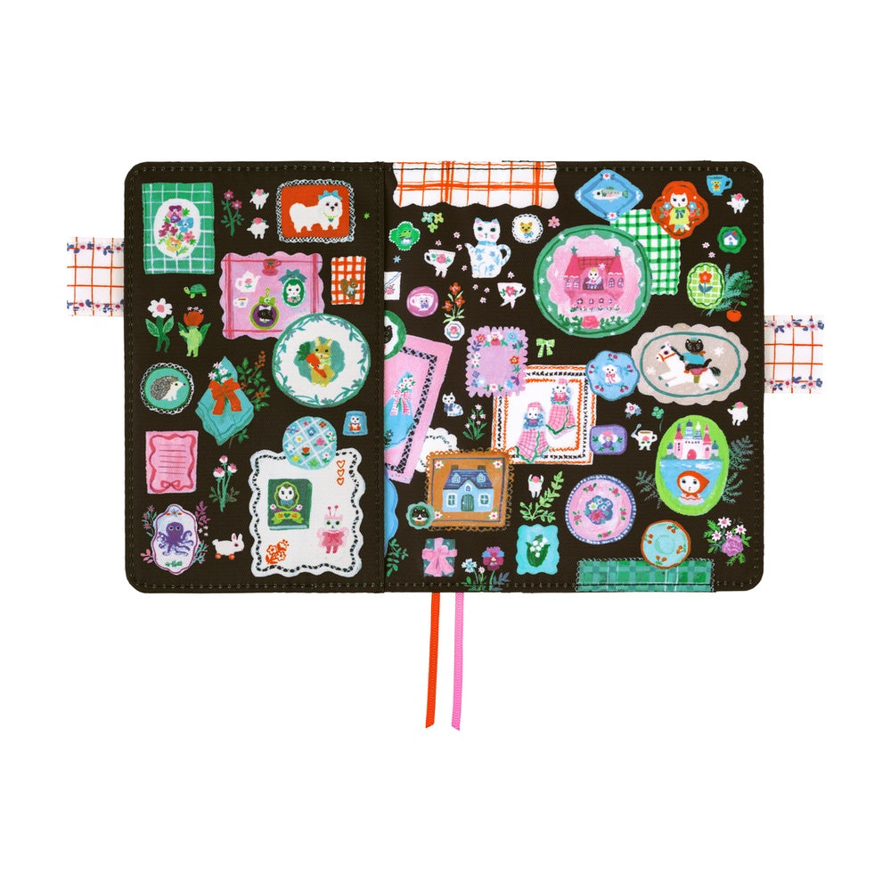 Hobonichi A6 Cover Yumi Kitagishi- White Cat's Table Decorations