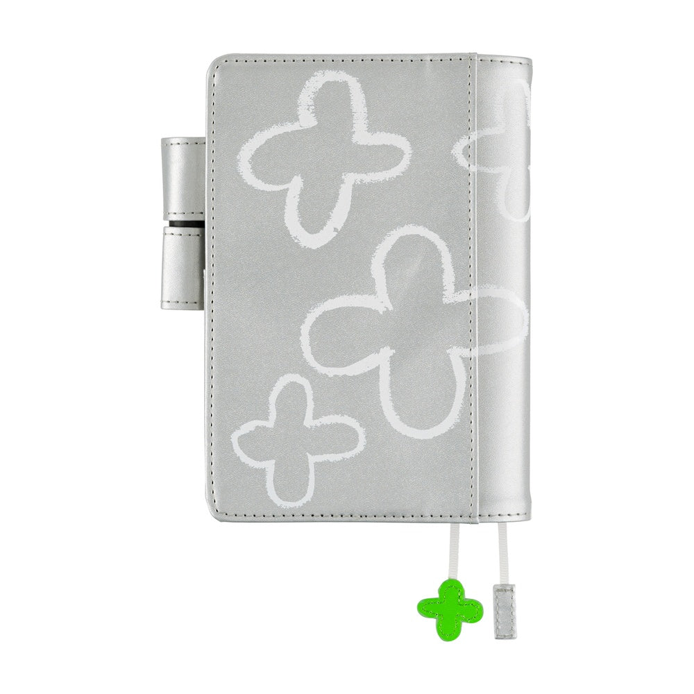 Hobonichi A6 Cover Makoto Matsubayashi-  Silver Flowers
