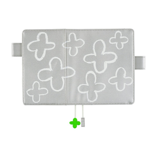 Hobonichi A6 Cover Makoto Matsubayashi-  Silver Flowers