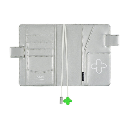 Hobonichi A6 Cover Makoto Matsubayashi-  Silver Flowers